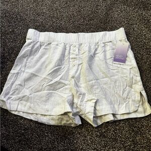 Stars Above Light Gray Linen Shorts